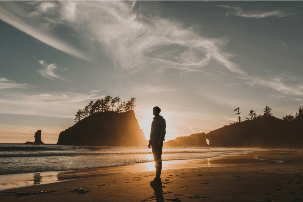 Man standing on beach